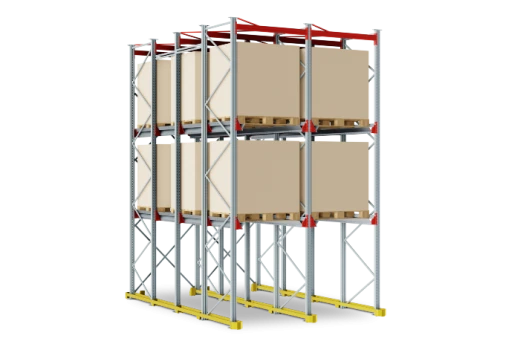 Набивной стеллаж 2800x3200x3300 мм (ДхГхВ). Ярусы: пол +2