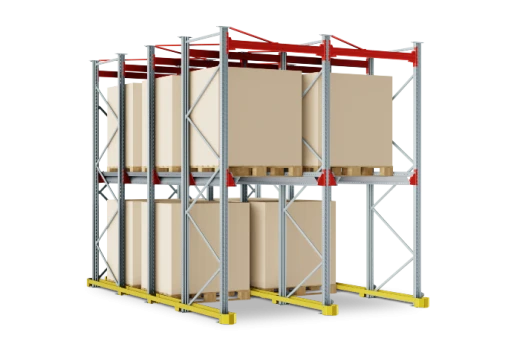 Набивной стеллаж 2800x3200x2200 мм (ДхГхВ). Ярусы: пол +1